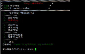 简化版一键V2Ray脚本，支持VMESS+websocket+TLS+Nginx